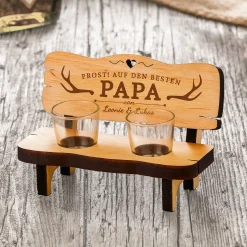 Personalisierte Schnapsbank für Papa