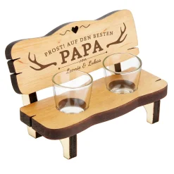 Personalisierte Schnapsbank für Papa