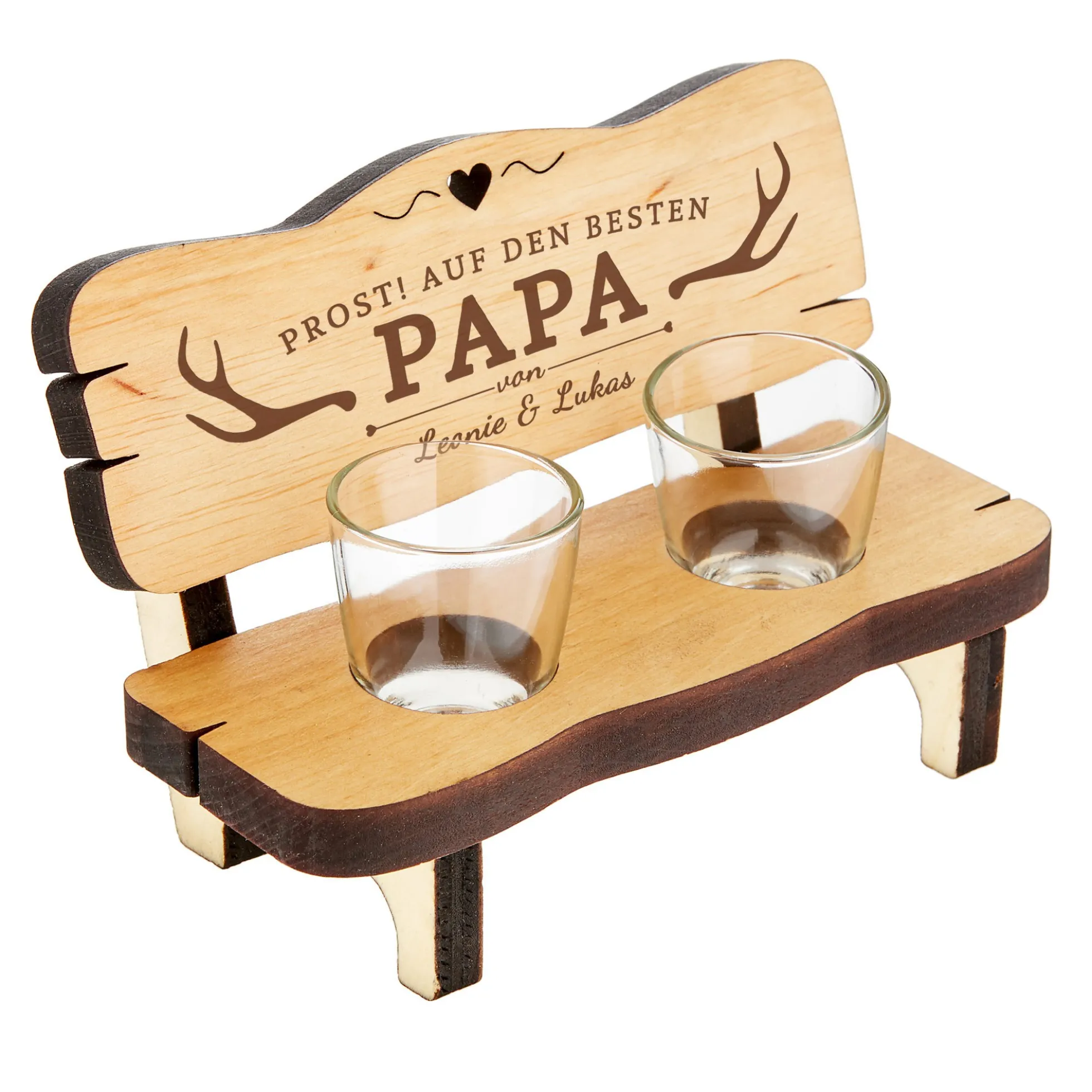 Personalisierte Schnapsbank für Papa