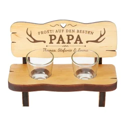 Personalisierte Schnapsbank für Papa