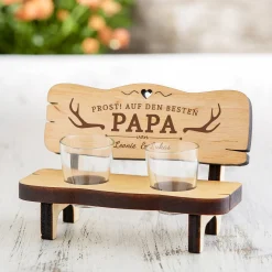 Personalisierte Schnapsbank für Papa
