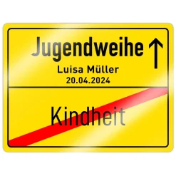 Personalisiertes Ortsschild - Jugendweihe