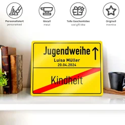 Personalisiertes Ortsschild - Jugendweihe