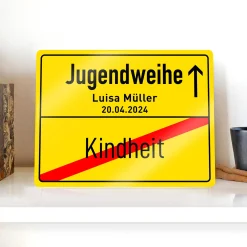 Personalisiertes Ortsschild - Jugendweihe