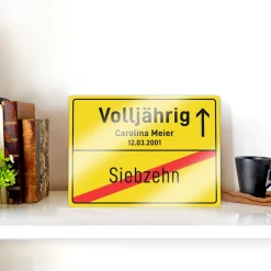Personalisiertes Ortsschild - 18. Geburtstag