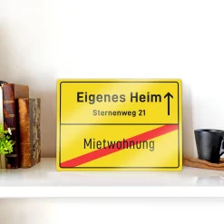 Personalisiertes Ortsschild - Eigenes Heim