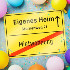 Personalisiertes Ortsschild - Eigenes Heim