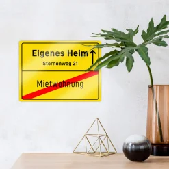 Personalisiertes Ortsschild - Eigenes Heim