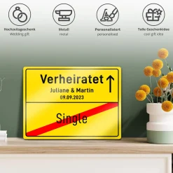 Personalisiertes Ortsschild - Verheiratet