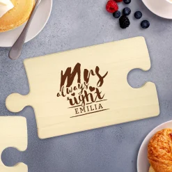Personalisiertes Puzzle Brettchen Set - Mr & Mrs Right