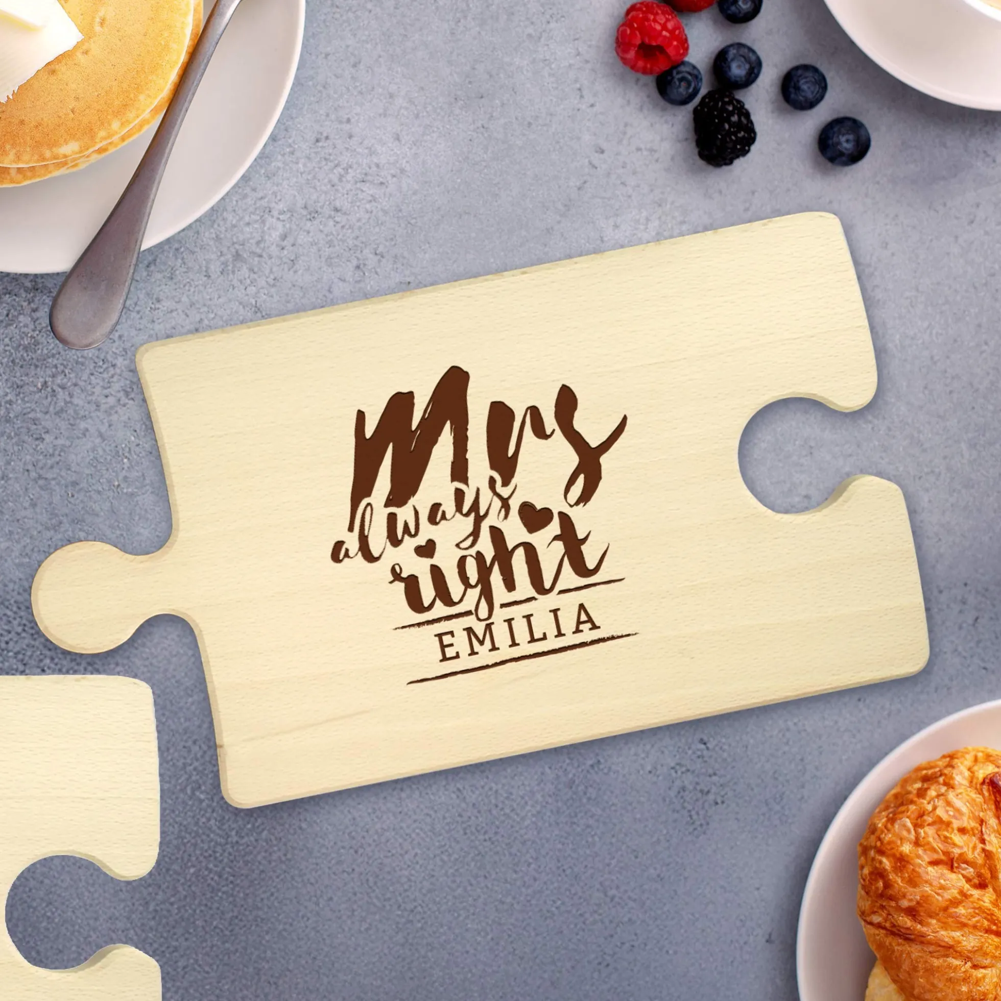 Personalisiertes Puzzle Brettchen Set - Mr & Mrs Right