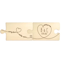 Personalisiertes Puzzle Brettchen Set - Ewig Dein