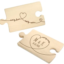 Personalisiertes Puzzle Brettchen Set - Ewig Dein