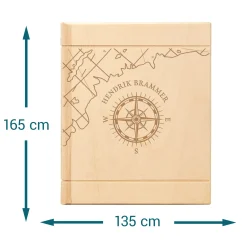Personalisiertes Sparbuch mit Kompass Gravur