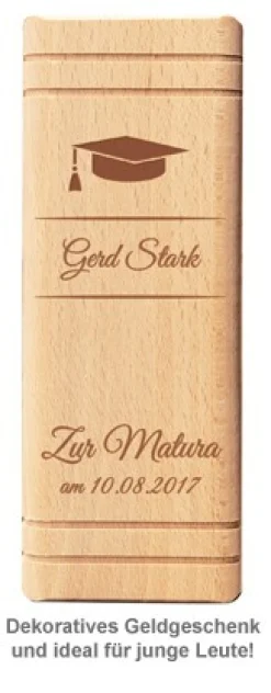 Personalisiertes Sparbuch zur Matura