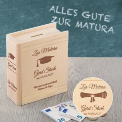 Personalisiertes Sparbuch zur Matura