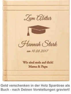 Personalisiertes Sparbuch zum Abitur