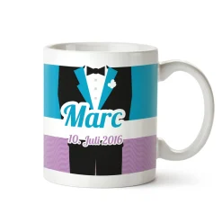 Personalisiertes Tassen Paar zur Hochzeit - Bunt