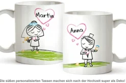 Personalisiertes Tassen Set - Brautpaar