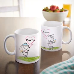 Personalisiertes Tassen Set - Brautpaar