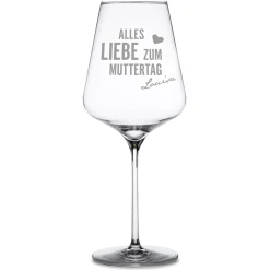 Personalisiertes Weinglas zum Muttertag