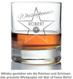 Personalisiertes Whiskyglas - Star of Fame