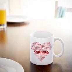 Personalisierte Tasse für Mama - Herz aus Worten
