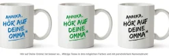 Personalisierte Tasse - Hör auf Deine Omma