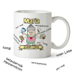 Personalisierte Tasse - Super Oma