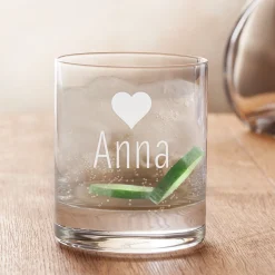 Personalisierte Tumbler Gläser Herz - 2er Set