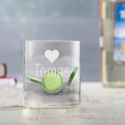Personalisierte Tumbler Gläser Herz - 2er Set