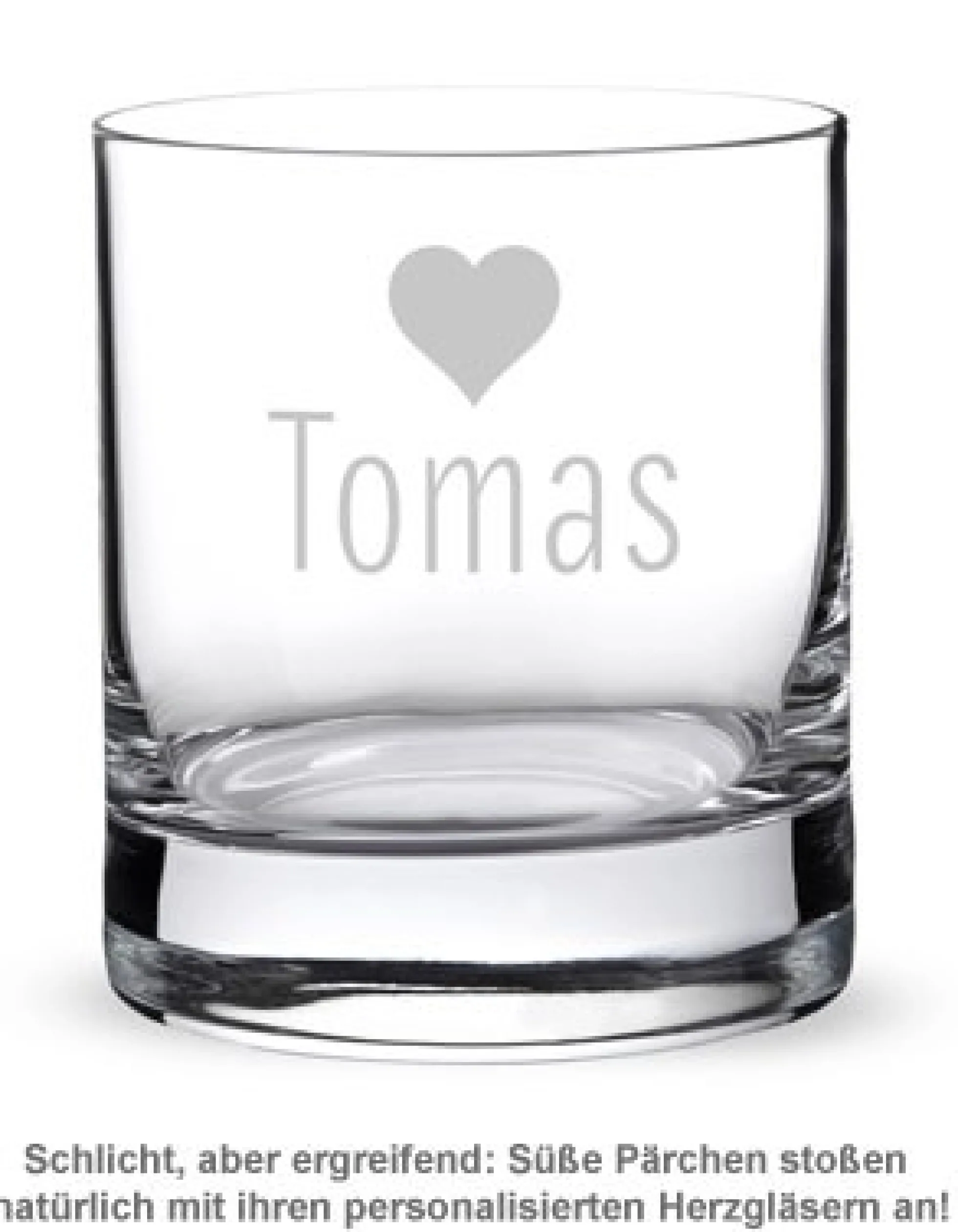 Personalisierte Tumbler Gläser Herz - 2er Set