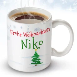 Personalisierte Weihnachtstasse