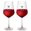 Personalisierte Weingläser Herz - 2er Set