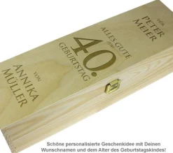 Personalisierte Weinkiste - Geburtstag