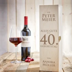 Personalisierte Weinkiste - Geburtstag