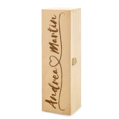 Personalisierte Weinkiste - Herzlinie