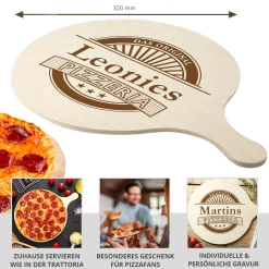 Pizzabrett mit Gravur
