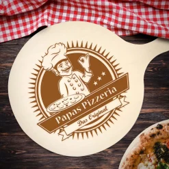 Pizzabrett mit Gravur - Papas Pizzeria