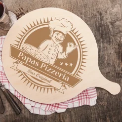 Pizzabrett mit Gravur - Papas Pizzeria