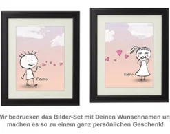 Pärchenbilder Set mit Namen