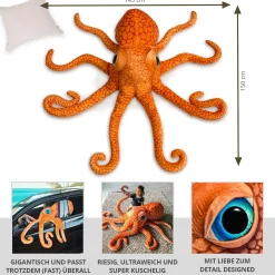 Riesen Oktopus - Kuscheltier & Kissen