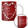 Rosenherz - personalisierte Tasse