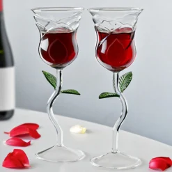 Rosen Weingläser Set