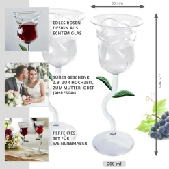 Rosen Weingläser Set