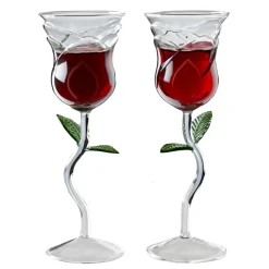 Rosen Weingläser Set