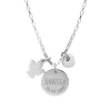 Runder Kettenanhänger Silber mit Charms - Name