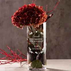 Runde Vase mit Gravur - Beste Mama