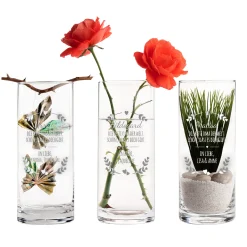 Runde Vase mit Gravur - Beste Oma