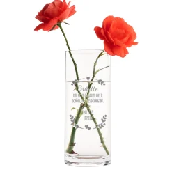 Runde Vase mit Gravur - Beste Oma